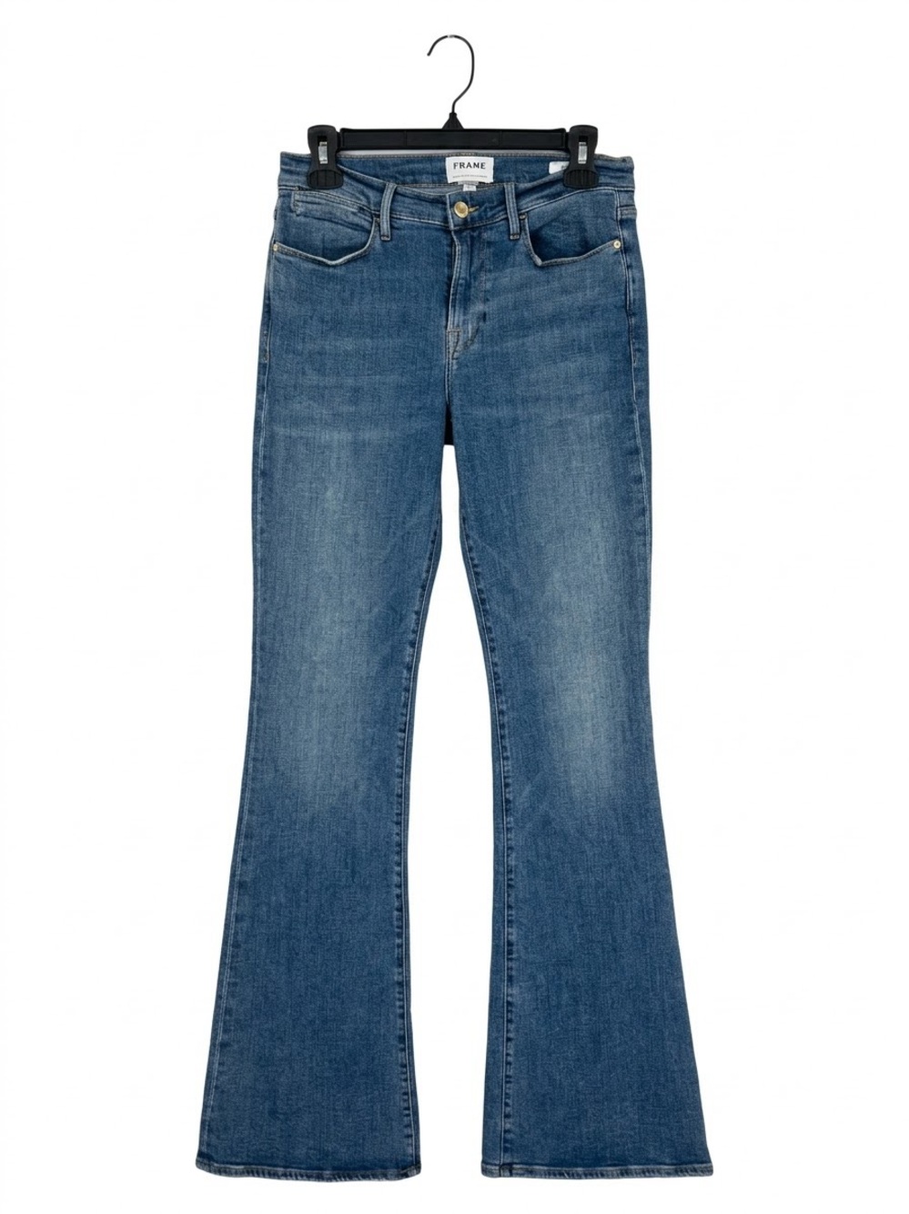 FRAME Denim Le High Flare Jeans Sz 29 Blue High Waist Boho Retro Classic Premium